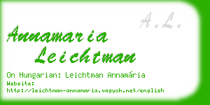 annamaria leichtman business card